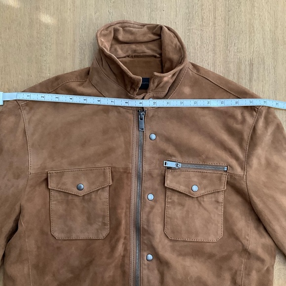 John Varvatos Shilo Suede Shirt Jacket Whiskey Brown Mens S (36/38) - Picture 12 of 12